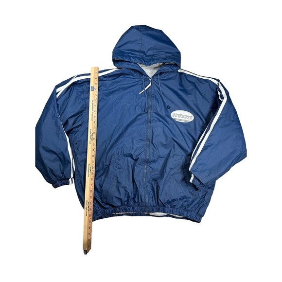 Dallas Cowboys Game Day Rain Jacket Mens Size XL Windbreaker Vintage NFL - Picture 6 of 12